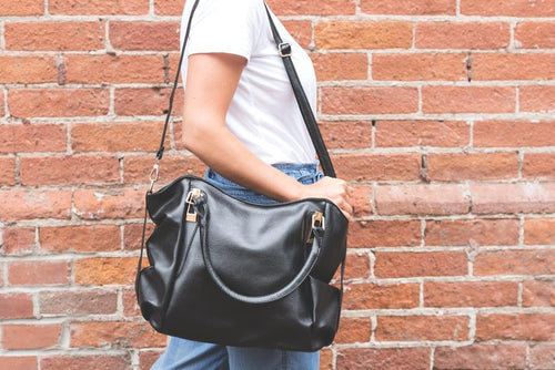 Bolso de piel negro