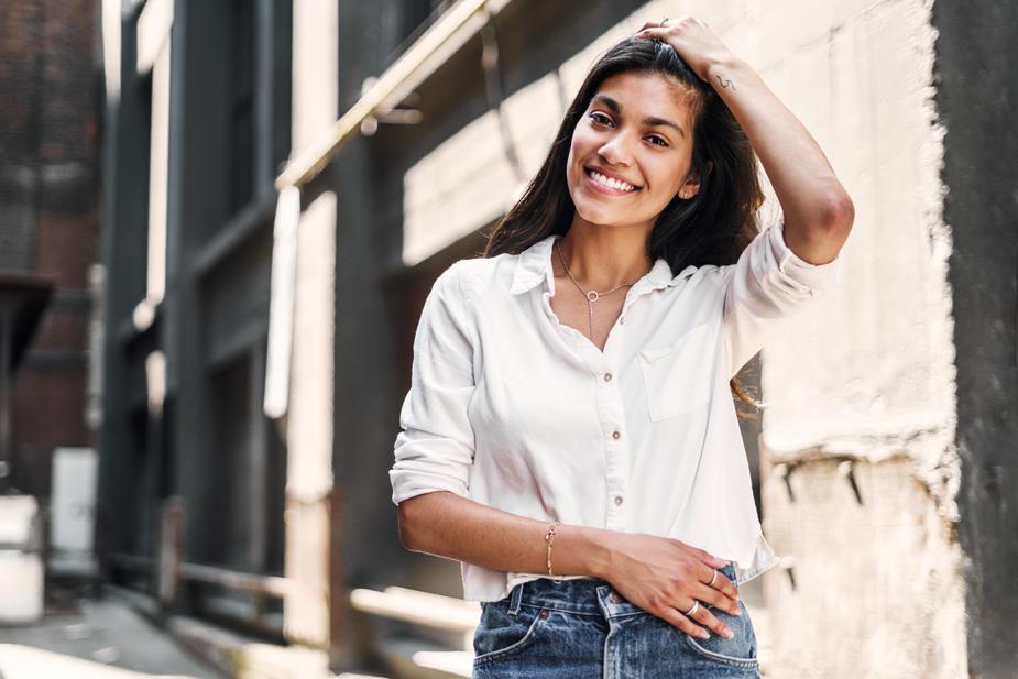 Camisa de algodón blanca